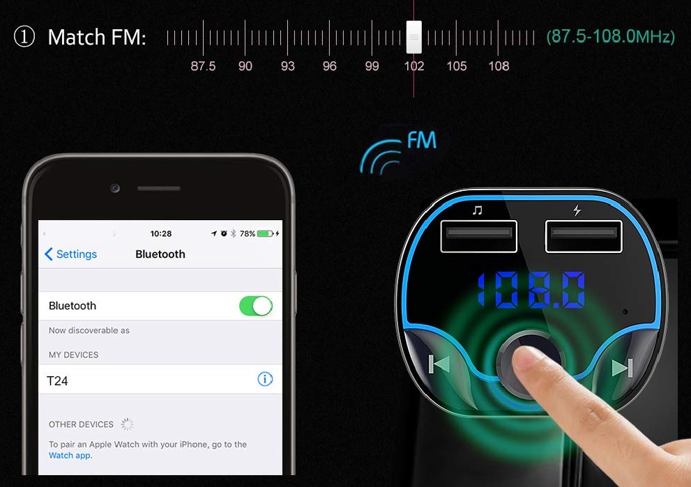 Guia de transmisores FM Bluetooth para el coche 4