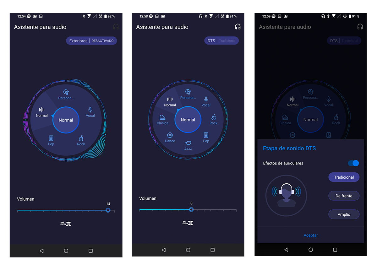 hemos probado ASUS Zenfone 6 opciones de sonido