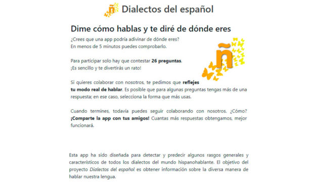 Dialectos del español, el juego online que adivina de dónde eres con 26 preguntas