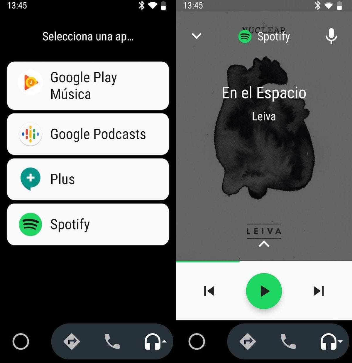 música en Android Auto