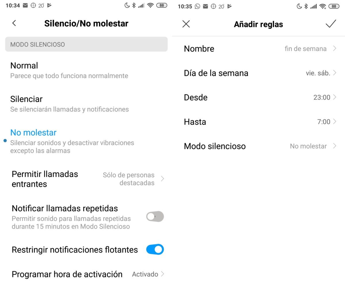 Cómo configurar el modo no molestar en un móvil Xiaomi con MIUI 10 3 no molestar