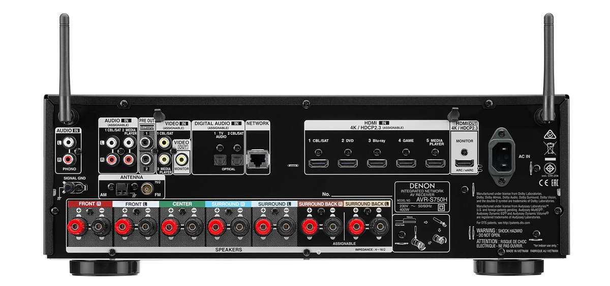 nuevo Denon AVR-S750H conectividad