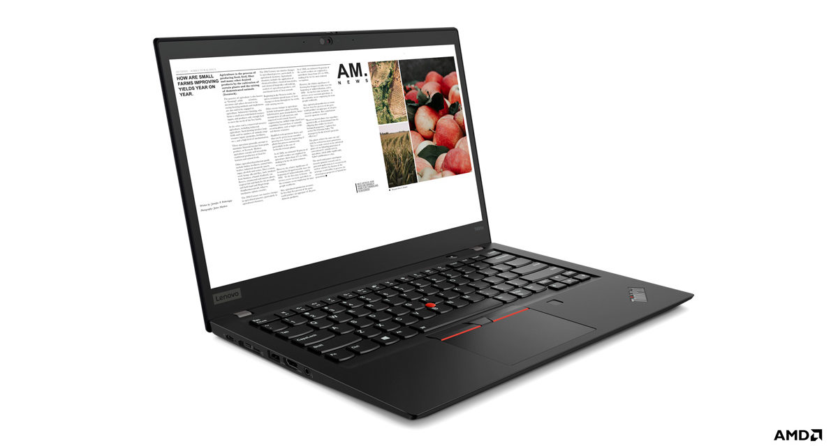 Lenovo ThinkPad T495s, portátil fino y ligero con procesador AMD Ryzen 7 PRO