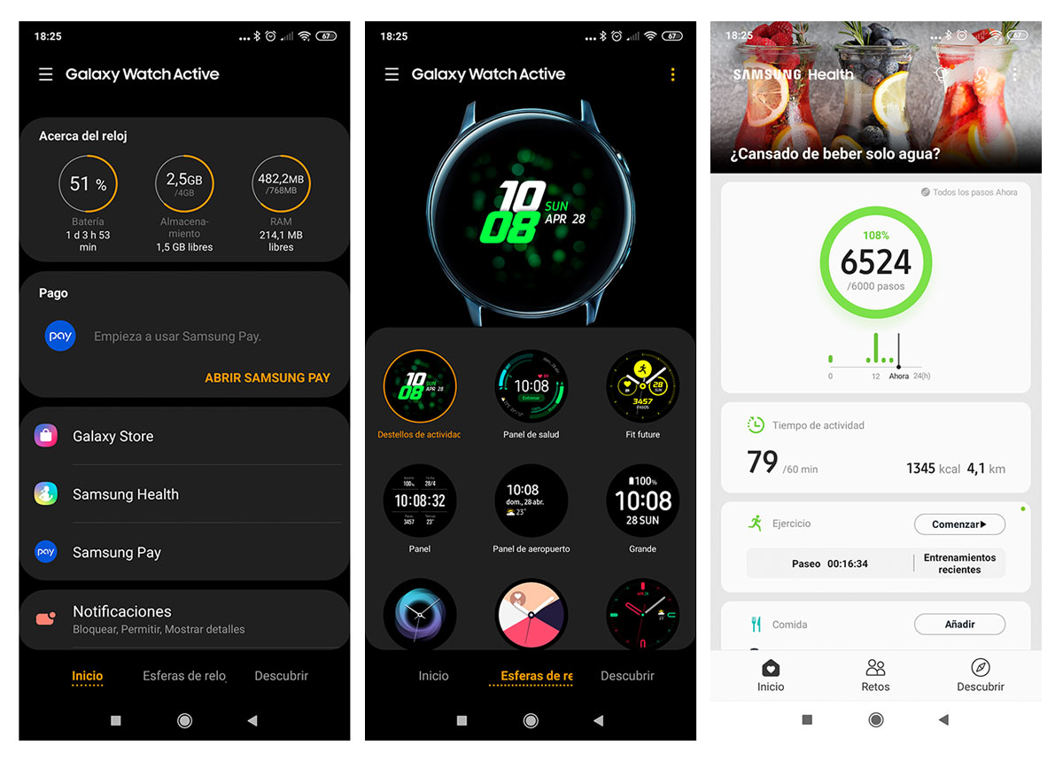 hemos probado Samsung Galaxy Watch Active aplicación