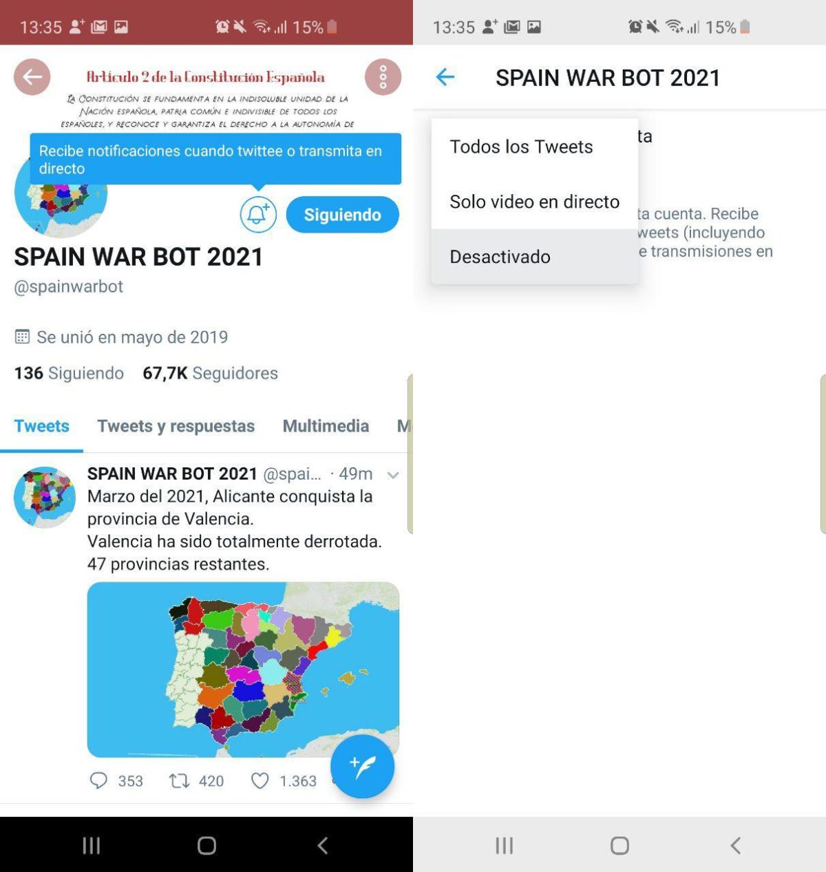 spain war bot twitter guerra espana risk