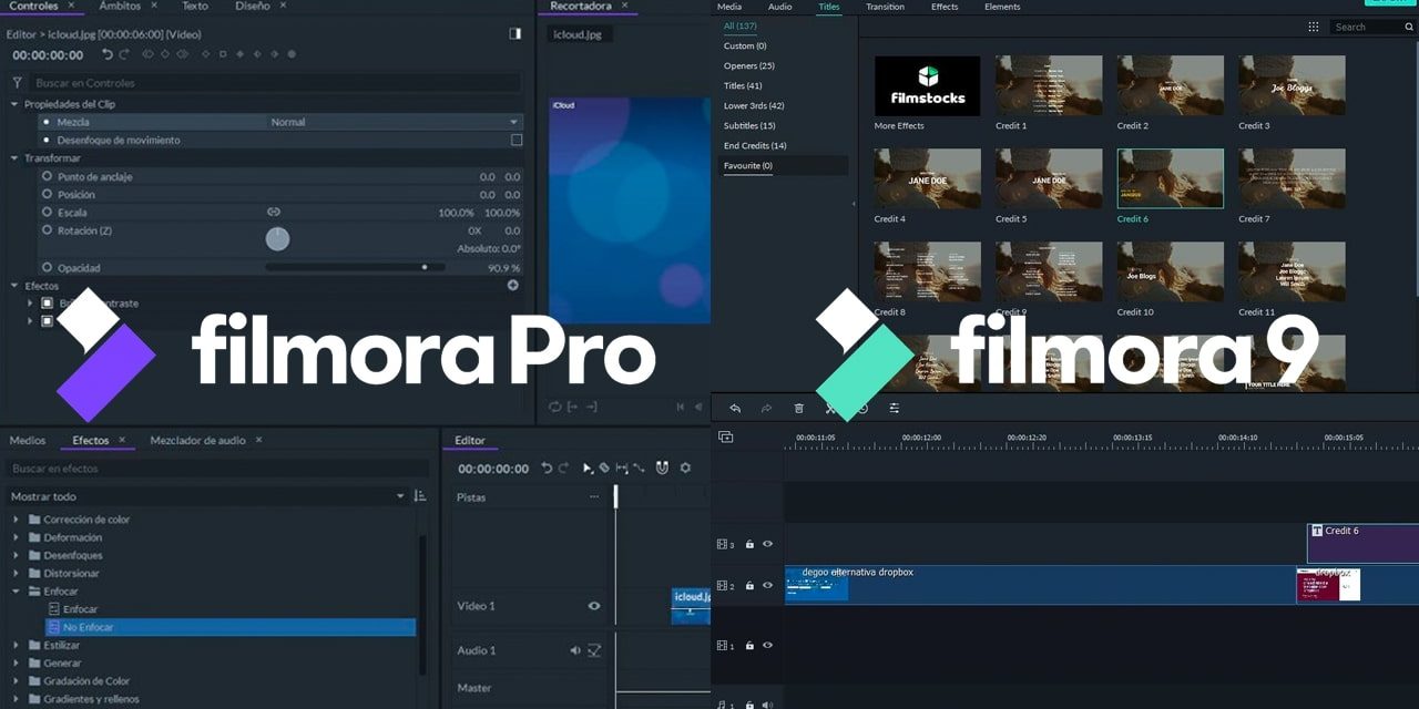 FilmoraPro vs Filmora9: 5 diferencias entre los editores de Wondershare