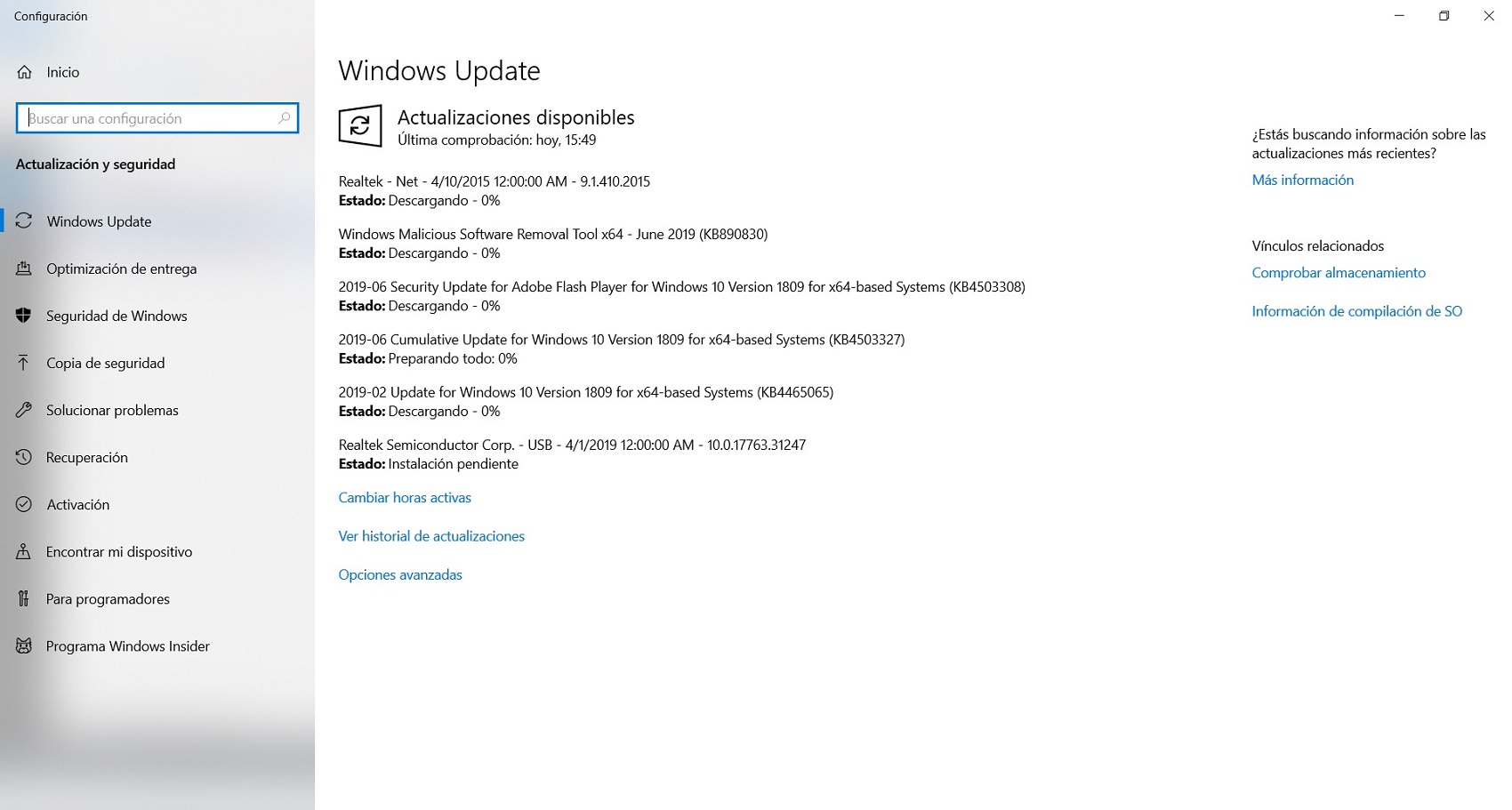 Actualizar drivers de la placa base con Windows Update 2
