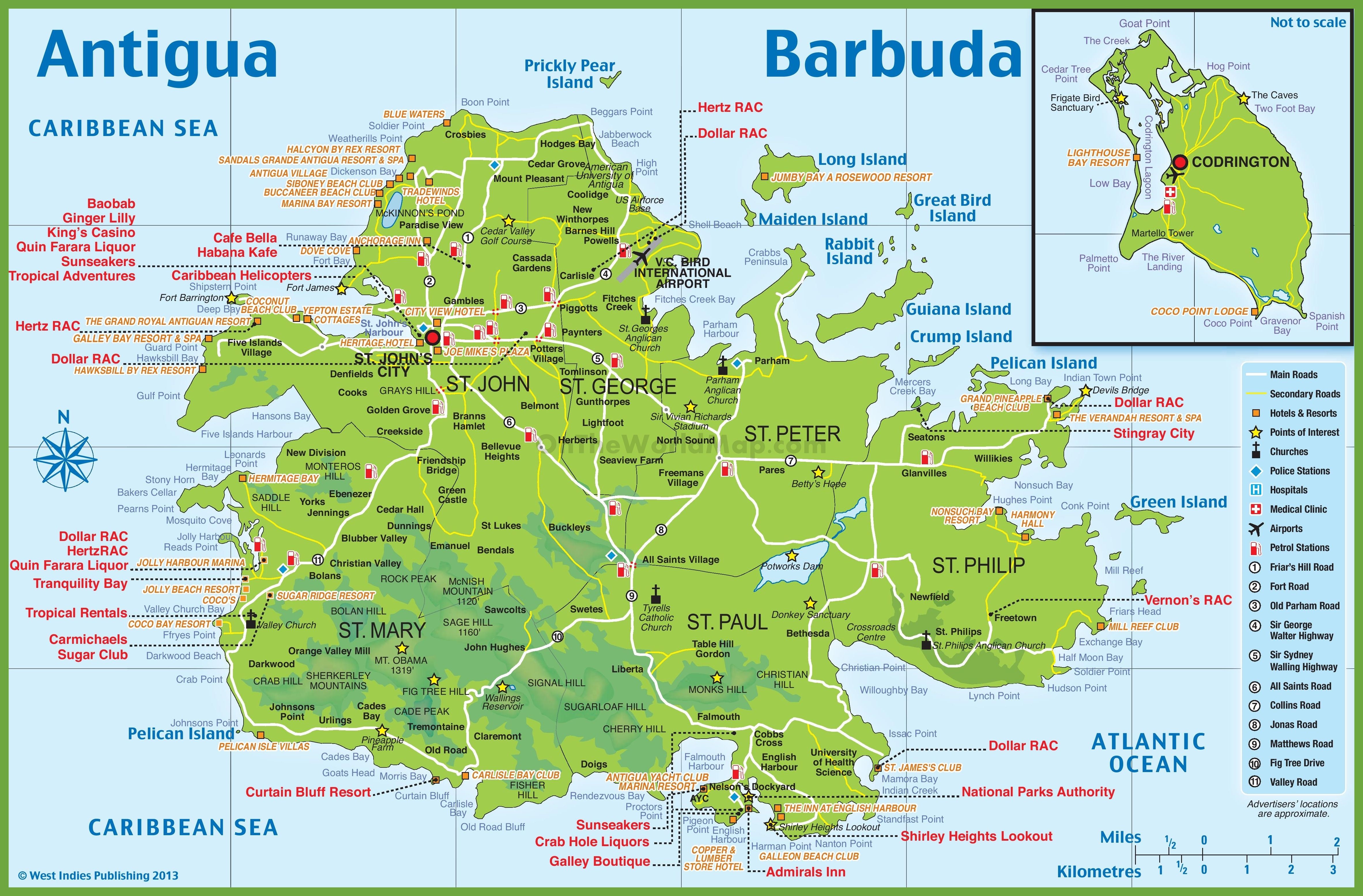 Mapas de América del Sur y Centroamérica, más de 250 imágenes para descargar e imprimir gratis 14 antigua barbuda