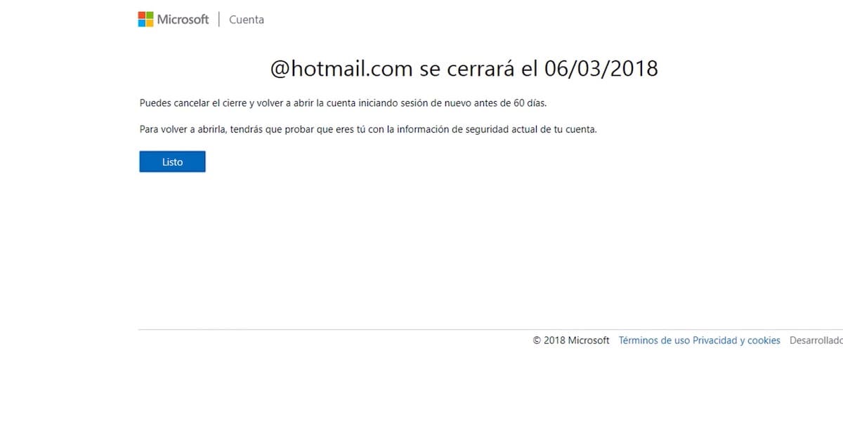 cerrar cuenta outlook hotmail 2019 5