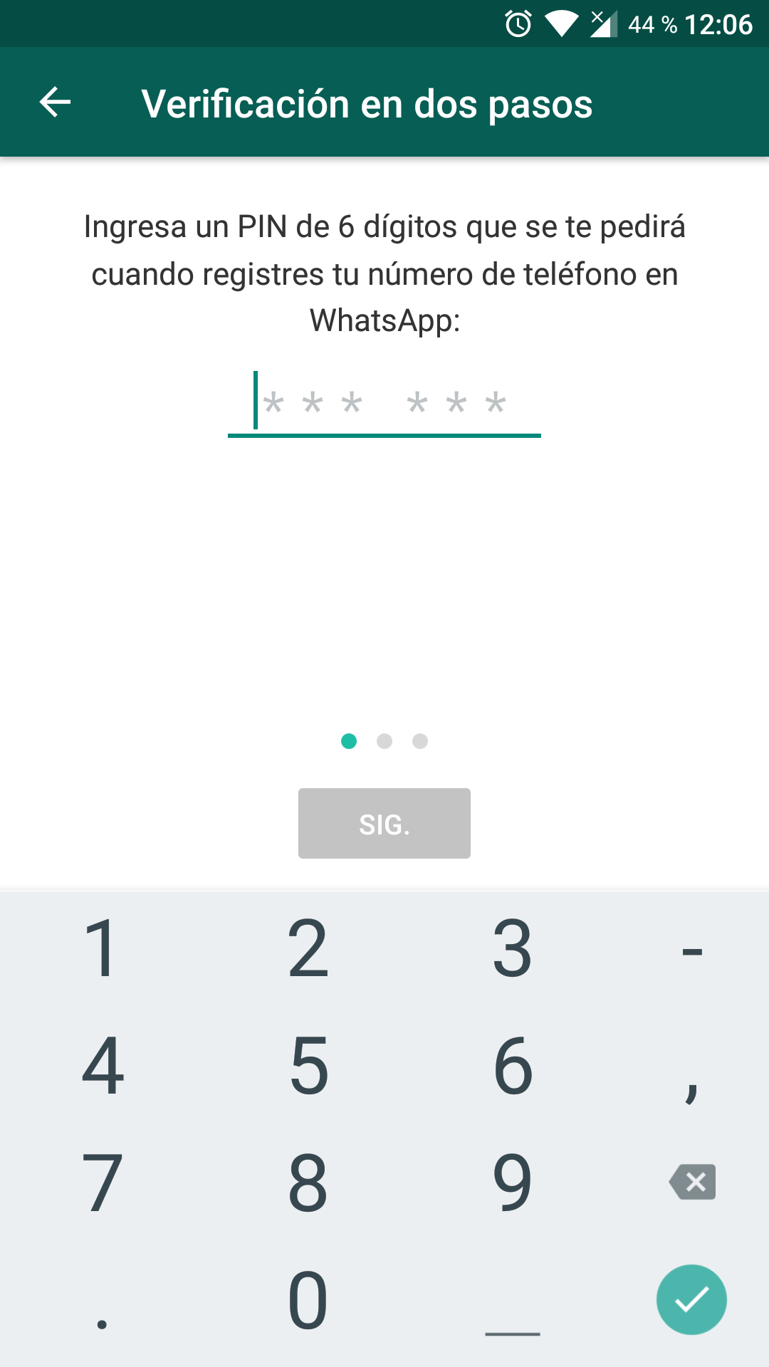 Como acceder a WhatsApp si has olvidado tu clave PIN 9