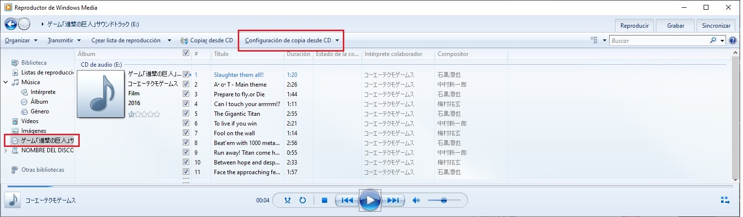 Como pasar tus CD a MP3 con el Reproductor Windows Media de Windows 10 02