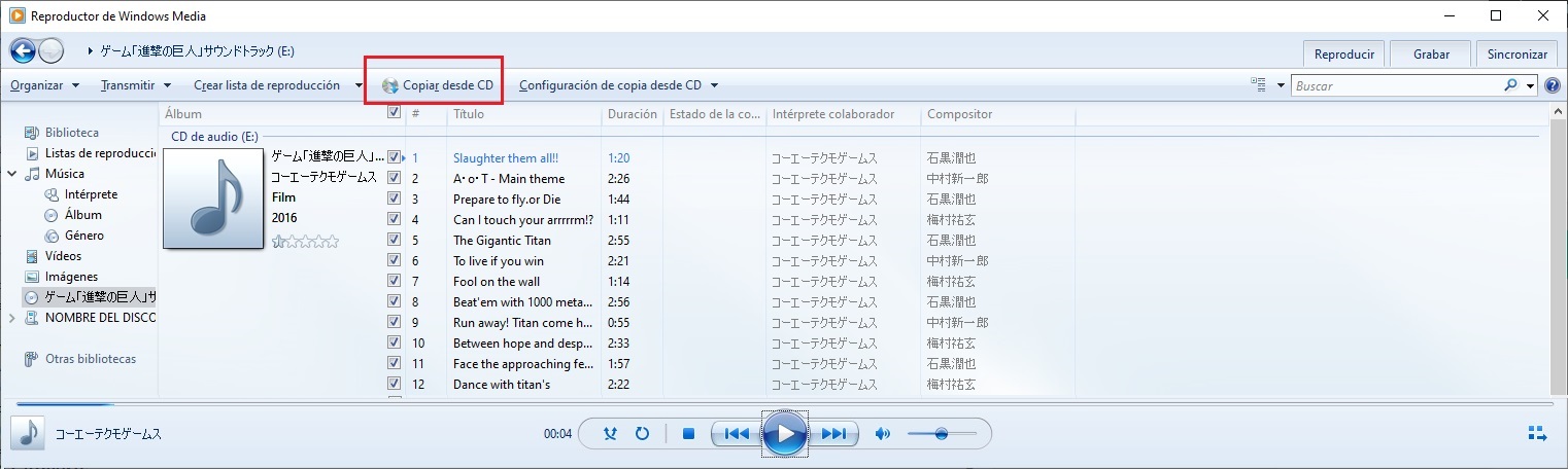 Como pasar tus CD a MP3 con el Reproductor Windows Media de Windows 10 04