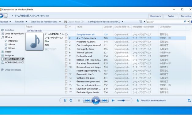 Cómo pasar tus CD a MP3 con el Reproductor Windows Media de Windows 10