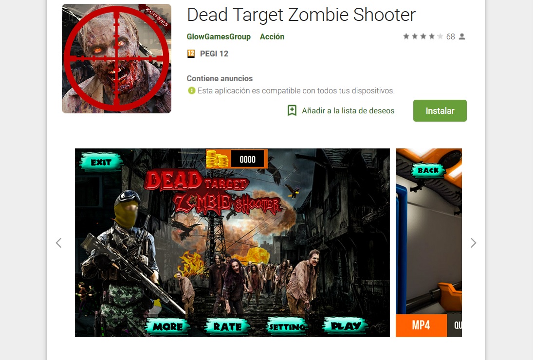 6 juegos de zombis para Android 4 Dead Target Zombie