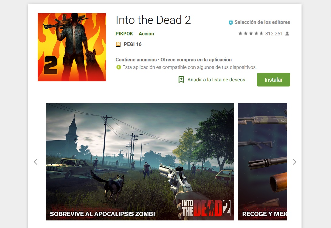 6 juegos de zombis para Android 5 Into the Dead 2