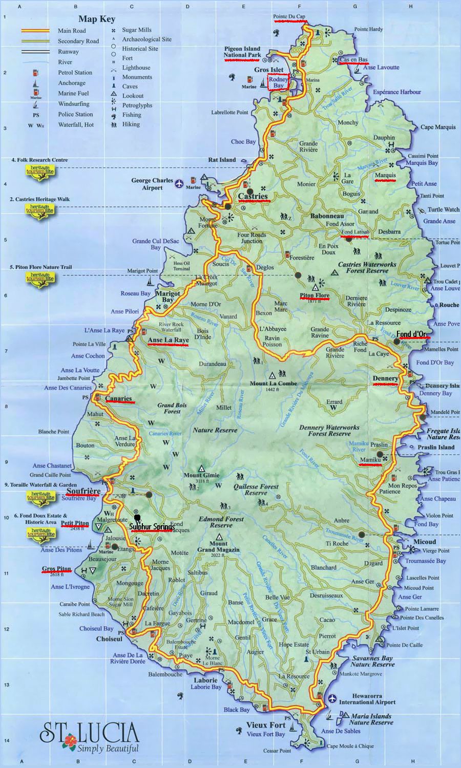 Mapas de América del Sur y Centroamérica, más de 250 imágenes para descargar e imprimir gratis 17 santa lucia