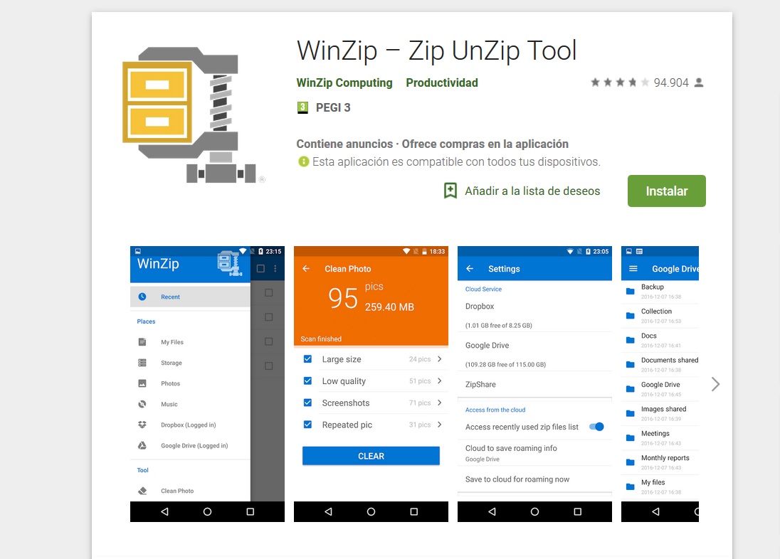 colisión Final cubrir 9 aplicaciones para descomprimir archivos ZIP en Android