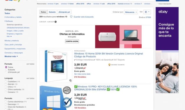 ¿Son legales las claves de Windows 10 que se venden por 4 euros en eBay?