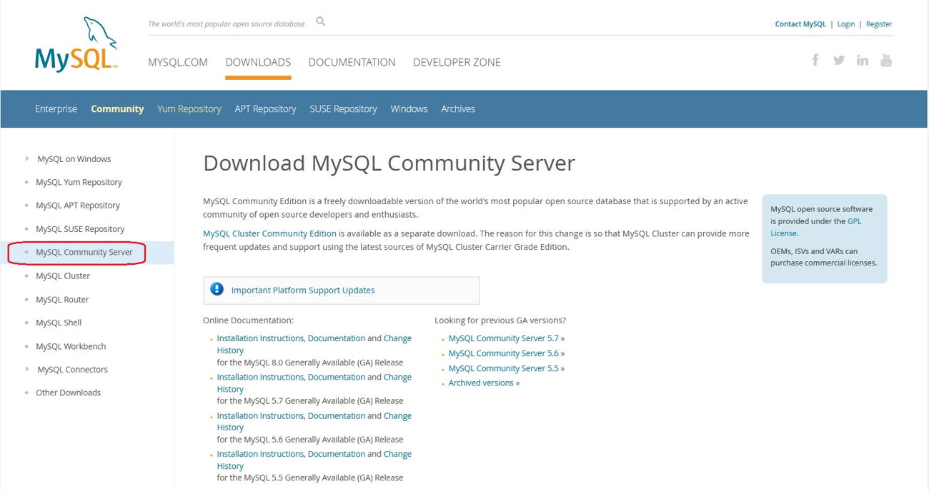 Como instalar la base de datos MySQL en Windows 10 1