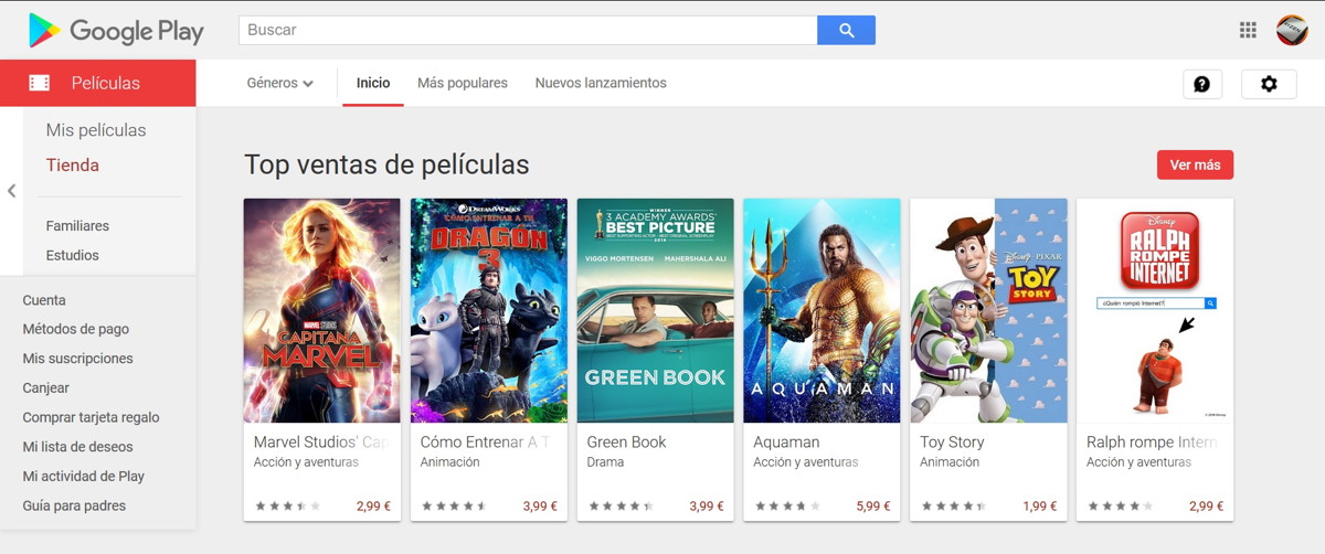 Google Play Películas y TV 1