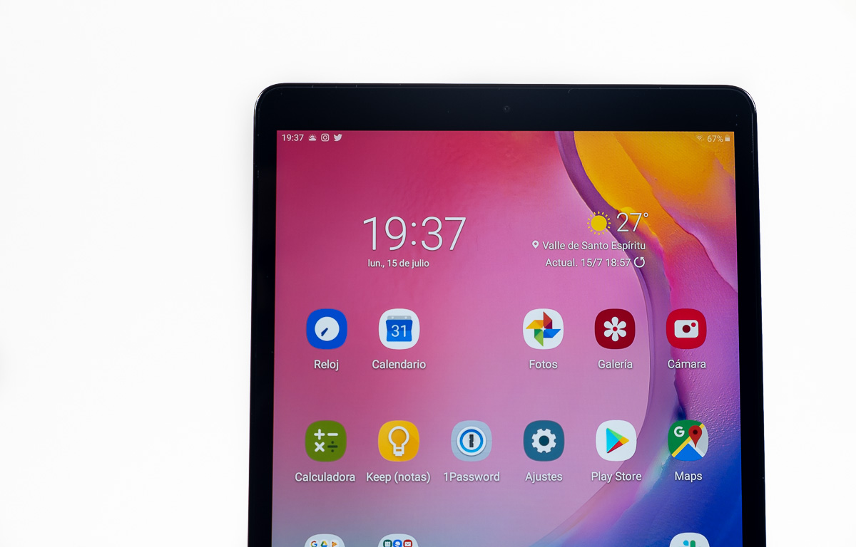 hemos probado Samsung Galaxy Tab A 10.1 2019 cámara frontal