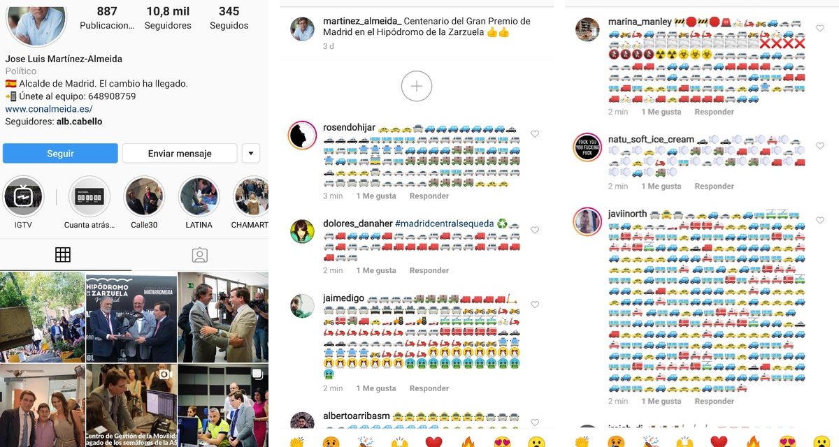 El genial troleo al alcalde de Madrid en Instagram por Madrid Central