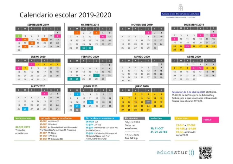 Calendario Escolar 23 24 Asturias - IMAGESEE