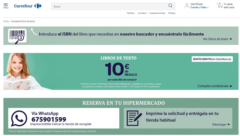 Cómo comprar con descuento y más baratos los libros de texto de este curso 6 Carrefour-01