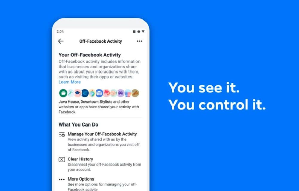 Cómo ver y controlar los datos que apps y webs comparten con Facebook