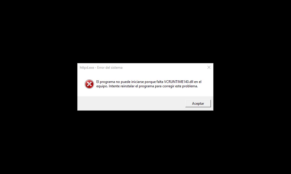 Cómo solucionar el error Falta archivo VCRUNTIME140.dll en Windows 10