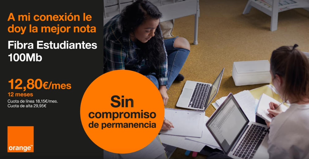 La fibra para estudiantes de Orange elimina la permanencia
