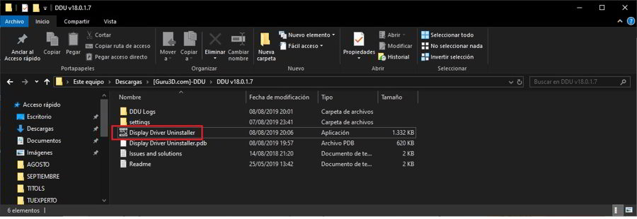 Como desinstalar drivers de forma limpia con DDU 2