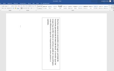Cómo escribir en vertical en Word