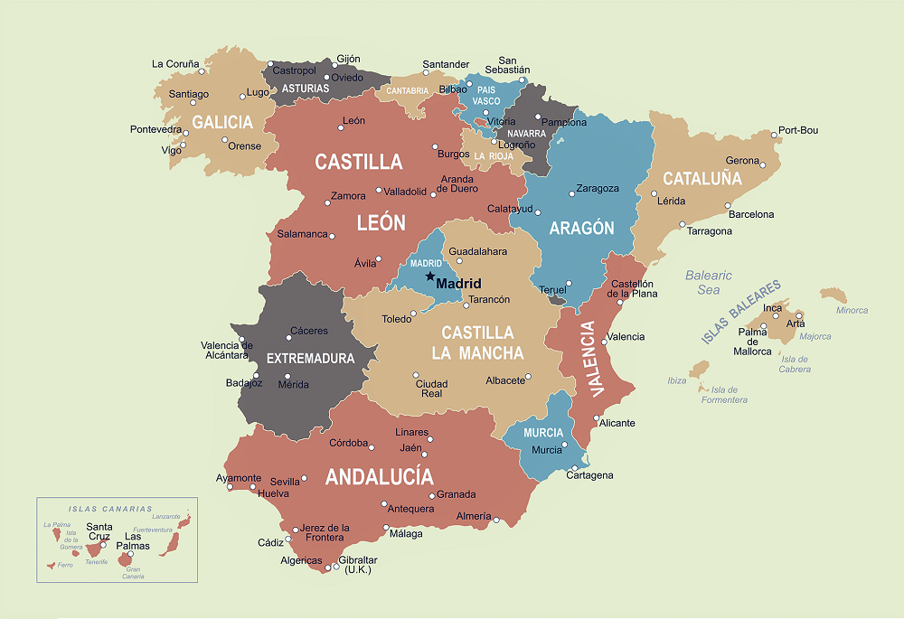 mapa de espana