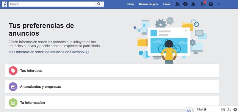 Cómo editar tus preferencias y gustos de Facebook 2 Cómo editar tus preferencias y gustos de Facebook 1