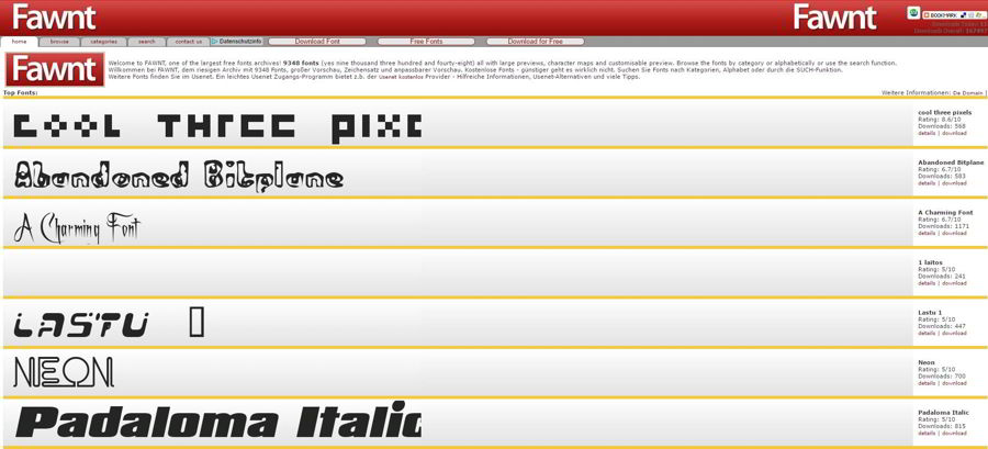 10 webs para descargar tipografías gratis 15 Fawnt