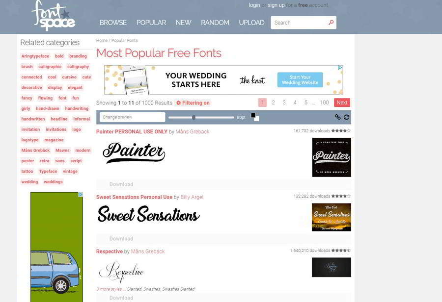 10 webs para descargar tipografías gratis 6 FontSpace
