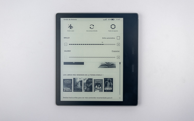 hemos probado Amazon Kindle Oasis (2019) opciones calidez