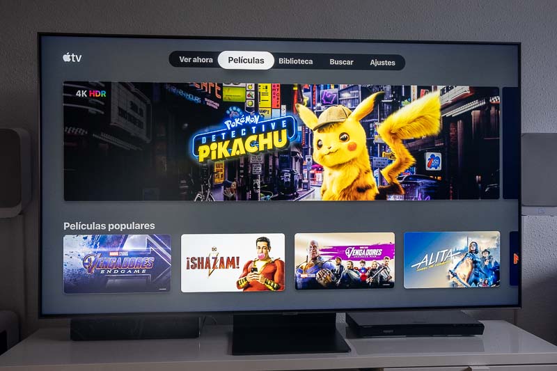 hemos probado Samsung Q90R Apple TV