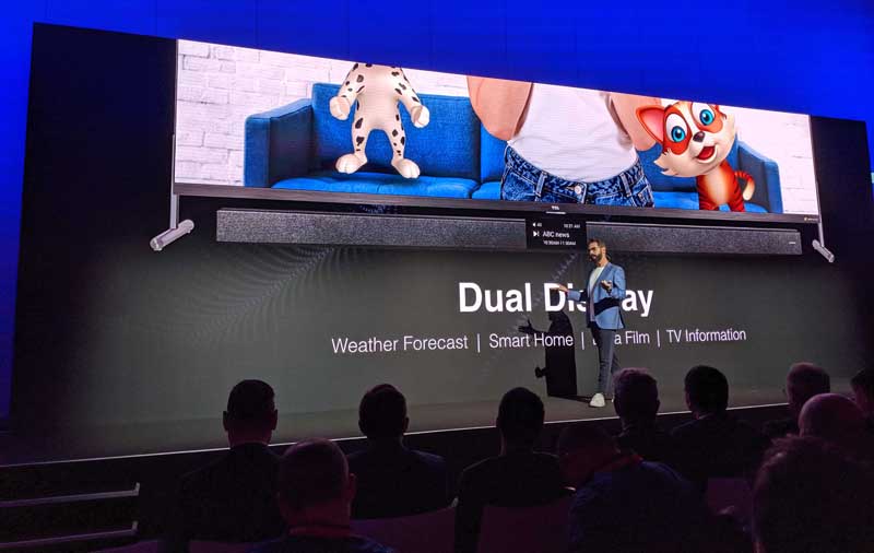 TCL 8K QLED X, televisor con resolución 8K e Inteligencia Artificial 3 televisores TCL 8K QLED X dual display