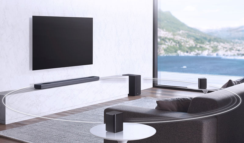 LG SL9YG, Dolby Atmos y mucha potencia en una barra de sonido compacta 5 a fondo LG SL9YG altavoces traseros