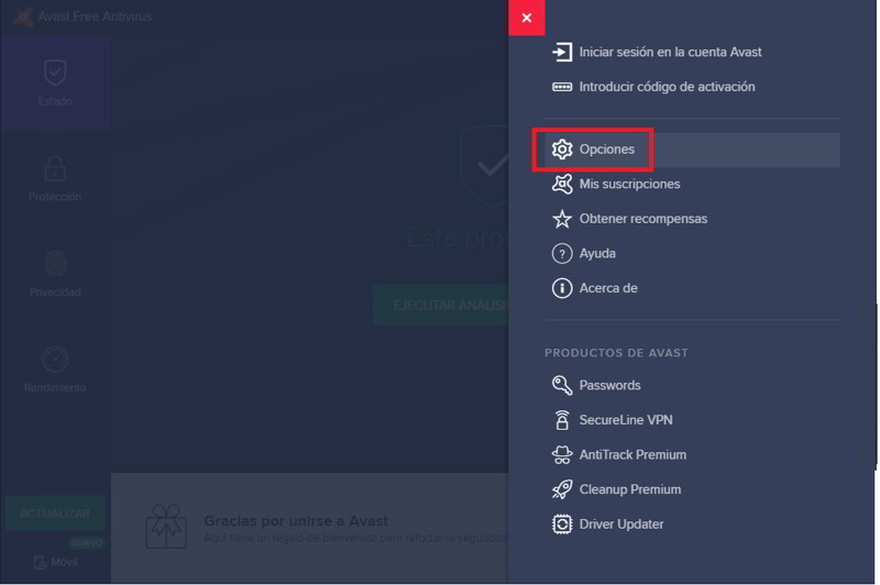 configurar avast 2
