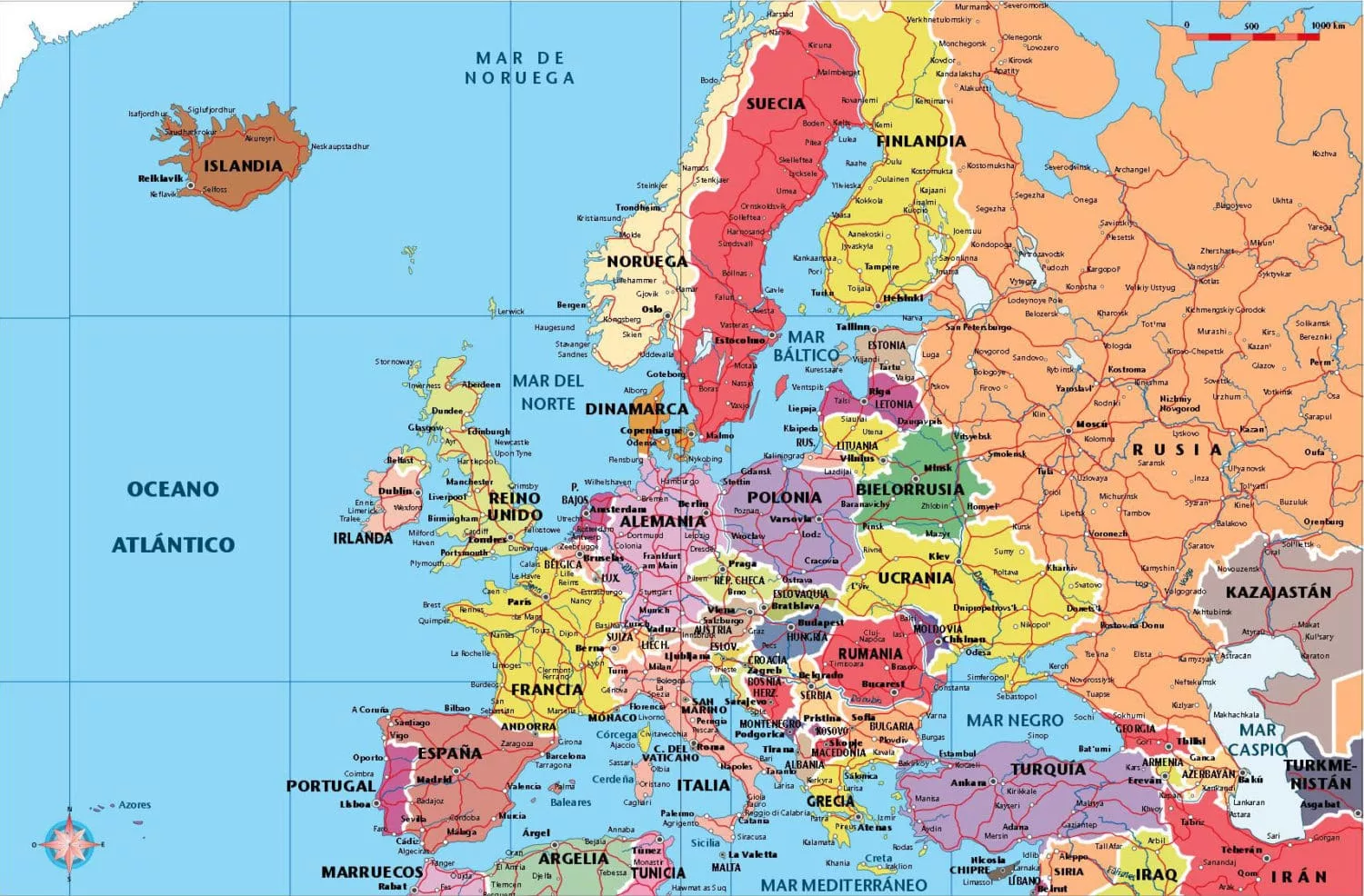 Mapas De Europa 2019 Mas De 200 Imagenes Para Imprimir