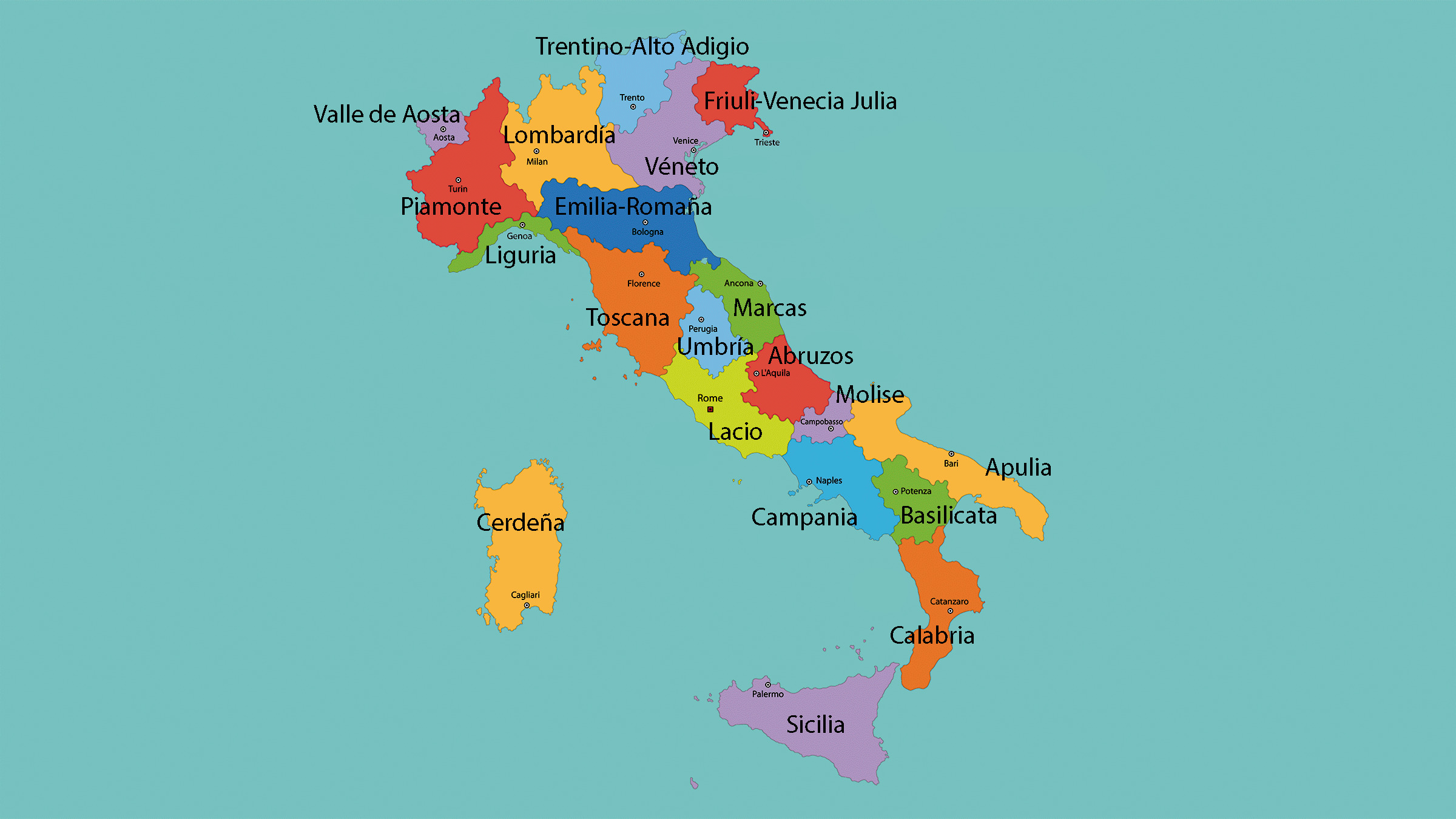 mapa de italia