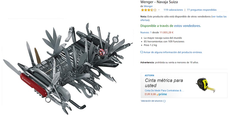 Estas son las opiniones más absurdas y ridículas de artículos en Amazon 2 navaja suiza