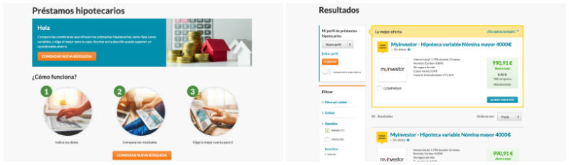 5 páginas web para comparar condiciones de hipotecas 1