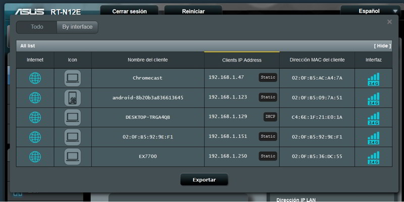 ver dispositivos conectados