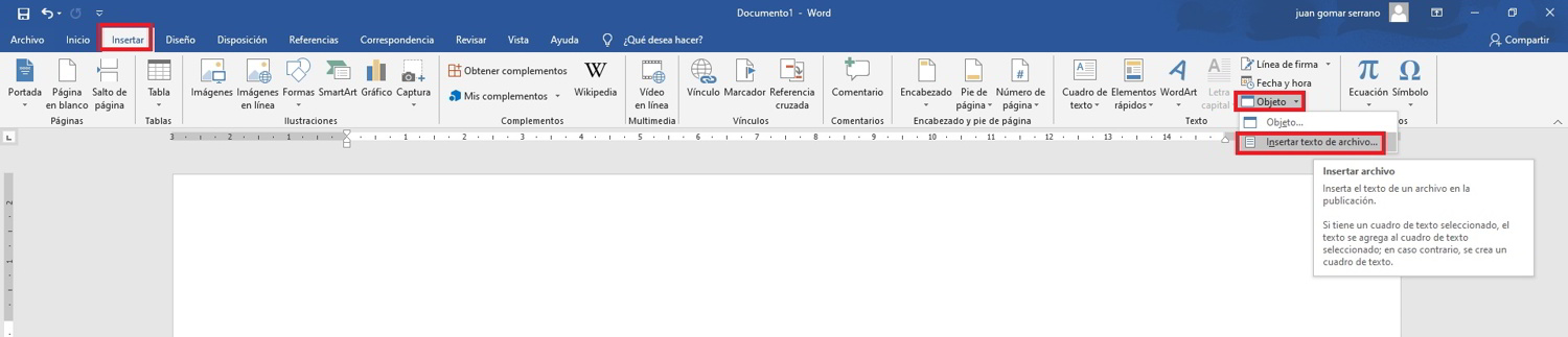 Como fusionar dos documentos de Word en uno solo 1