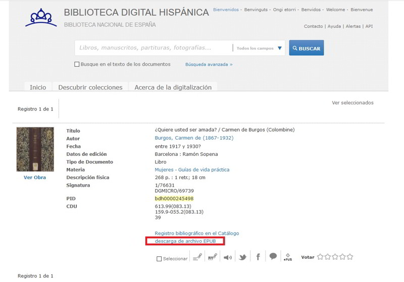descargar libros de la Biblioteca Nacional de España en ePub 1