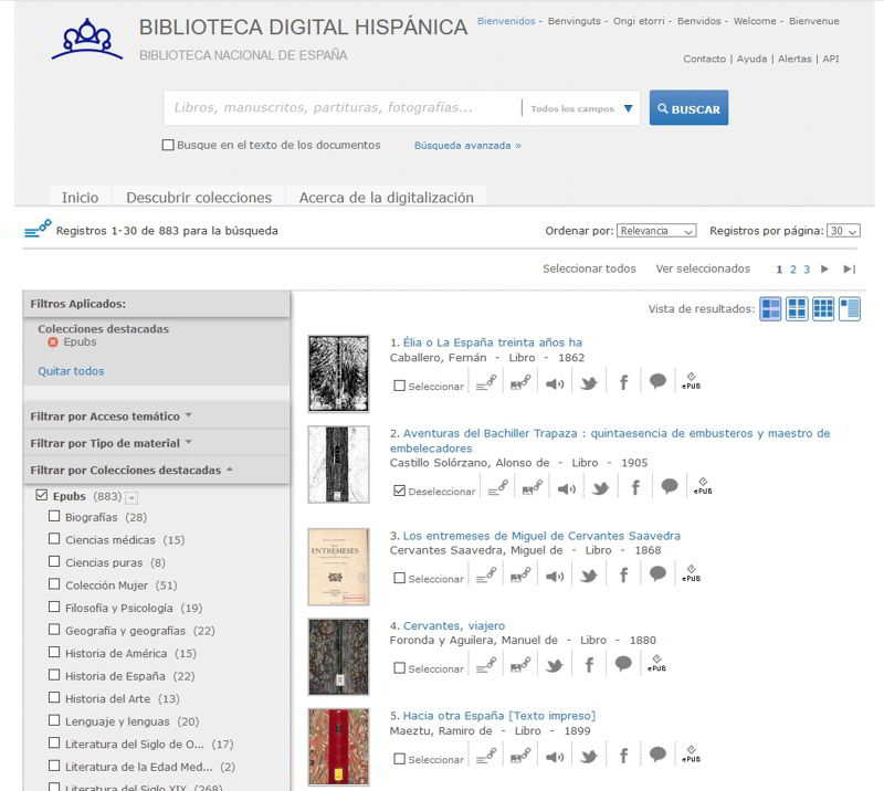 descargar libros de la Biblioteca Nacional de España en ePub 2